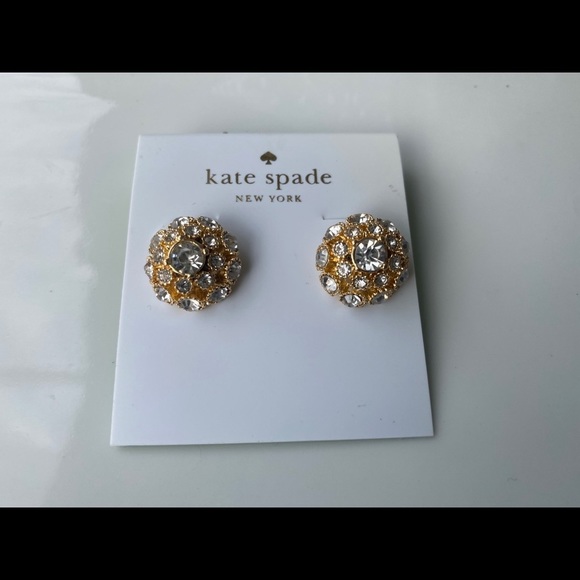 Kate Spade Gold Rhinestone Cluster Studs
